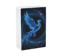 Portasigarette - Elegante portasigarette in plastica Blue Phoenix per donne e uomini, organizer portatile antiurto per sigarette