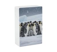 Portasigarette - Emperor Penguin Huddle WaterproofBox con chiusura di sicurezza, portasigarette portatile da viaggio con capacità di 20 sigarette, accessori per fumatori unisex per uomini e donne