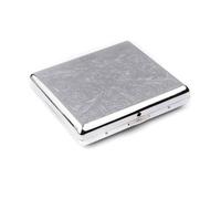 Portasigarette extra sottile in acciaio inossidabile, scatola in metallo for contenere 20 sigarette for uomo (argento) Funzionamento fluido