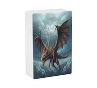 Portasigarette Flying Dragon, design a molla a scatto, scatola da viaggio in plastica con apertura a scatto e apertura a una mano, per uomo/donna
