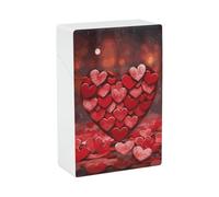 Portasigarette Hearts Love per uomo e donna, portasigarette con capacità flip-top per la casa, scatola di plastica, accessori per fumatori, scatola per riporre le sigarette