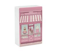 Portasigarette Ice Cream Store rosa, design a molla a scatto, scatola da viaggio in plastica con apertura a scatto con una sola mano, per uomo/donna