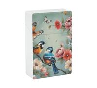 Portasigarette impermeabile - 20 portasigarette king size con fiori, uccelli e farfalle, portatile, accessori per fumare per uomo/donna