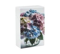 Portasigarette impermeabile - 20 Portasigarette King Size Ortensia Fiori in Vaso Porta Sigarette Custodia Portatile Accessori per Uomo/Donna