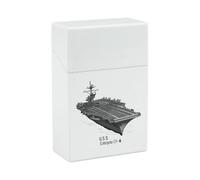 Portasigarette impermeabile con apertura a ribalta della portaerei USS Enterprise CV 6 della seconda guerra mondiale