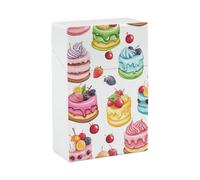 Portasigarette impermeabile portatile con apertura a ribalta a forma di torta di fragole e mirtilli