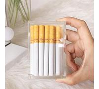 Portasigarette in acrilico trasparente per sigarette, robusto porta sigarette, con chiusura magnetica, portatile, per sigarette di dimensioni regolari da 85 mm, trasparente