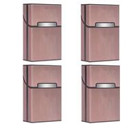 portasigarette in alluminio,portasigarette con chiusura magnetica,porta pacchetto sigarette,per sigarette a pacchetto Intero 20 pezzi (oro rosa 4)
