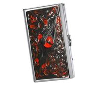 Portasigarette in metallo for 16-20 sigarette, portasigarette fatto a mano con clip a molla, adatto for dimensioni da 100 mm, custodie rigide portatili for carte di credito o porta contanti(A)