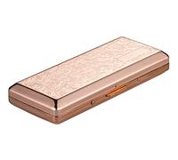 Portasigarette in metallo - signore e signori, clip a molla bifacciale portatile, contiene fino a 10 pacchetti di sigarette da 100, per sigarette auto-riempite (10pcs 100's, Vitigno Rose gold)