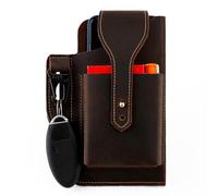 Portasigarette in pelle for cintura da uomo, custodia porta cellulare portatile da appendere alla vita, for contenere sigarette, accendini, miglior regalo for uomini e donne da cowboy occidentali ( Co