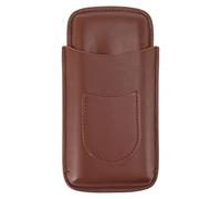 Portasigarette in pelle Mtlavishness con scatola portasigari portatile con capacità di 3 pezzi per uso esterno nero (Marrone)