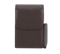 Portasigarette in Pelle, Portasigarette AntiGraffio con Tasca per Accendino, Portasigarette, Regalo per Fidanzati Uomo Donna Unisex (Nero)