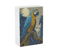 Portasigarette in plastica a forma di pappagallo blu e giallo Majestic