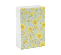 Portasigarette in plastica rigida, antiurto, impermeabile, a forma di fiore giallo, elegante portaaccendino per uomo/donna