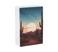 Portasigarette in plastica rigida, antiurto, impermeabile, con motivo a cactus, per uomo/donna. Elegante porta accendino.