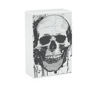 Portasigarette in plastica rigida, impermeabile, antiurto, con grafica a teschio, elegante porta accendino per uomo/donna