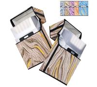 Portasigarette in scatola da 2 pezzi - Portasigarette in pelle da 85 mm, sottile, con custodia protettiva rigida, chiusura magnetica, sottile, grande capacità, ricaricabile, capacità 18-20(A)