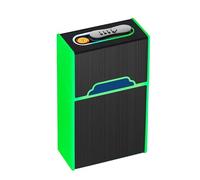 Portasigarette in similpelle e portasigarette elettronico al tungsteno USB, strumenti for sigarette da uomo, accendino portatile, accendino antivento, adatto for regali da uomo (Color : B)