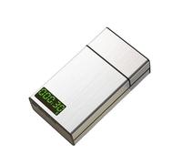 Portasigarette intelligente, aiuto per smettere di fumare, timer in lega di alluminio e custodia con serratura, 20 sigarette sottili,Silver