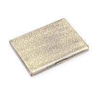 Portasigarette ispessito 10 100, lato singolo largo in metallo con superficie goffrata, per uomini e donne (bronzo)