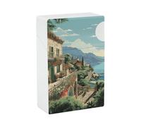 Portasigarette per sigarette estive mediterranee extra sottili, portatile, impermeabile, vintage, per donne e uomini