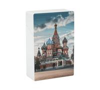 Portasigarette per uomo e donna in Piazza Rossa della Cattedrale di San Basilio a Mosca, portasigarette con capacità flip-top per la casa, scatola di plastica, accessori per fumatori, scatola per r