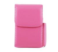 Portasigarette, porta accendisigari in pelle PU porta accendino multifunzionale porta biglietti da visita design portafoglio per uomo donna(rosso)