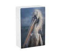 Portasigarette Portasigarette con stampa realistica di un pellicano, capacità 20 sigarette - Design a molla a scatto per apertura a scatto con una sola mano