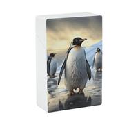 Portasigarette Portasigarette stampato a forma di pinguino con capacità di 20 sigarette - Design a molla a scatto per apertura superiore con una sola mano