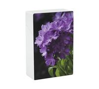 Portasigarette Portasigarette stampato con motivo a fiori viola con capacità di 20 sigarette - Design a molla a scatto per apertura a scatto con una sola mano
