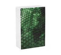 Portasigarette Portasigarette stampato in pelle di serpente verde con capacità di 20 sigarette - Design a molla a scatto per apertura a scatto con una sola mano
