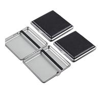 Portasigarette portatile, 2 pezzi, mini scatola per sigarette, portasigarette, doppio lato, portasigarette, in metallo, contiene 20 sigarette