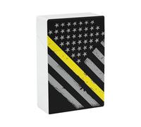 Portasigarette portatile con bandiera sottile in oro 911 Dispatcher, per uomini e donne, regalo per papà