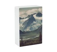 Portasigarette portatile con montagne dell'Alaska, custodia leggera da viaggio, impermeabile, in plastica, tascabile, per 20 sigarette