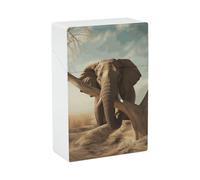 Portasigarette portatile, impermeabile, in plastica, dimensioni normali, con elefante che riposa, custodia per uomini e donne