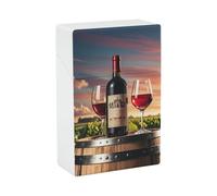Portasigarette portatile, impermeabile, in plastica, dimensioni normali, tascabile, porta sigarette, barile di vino in legno, per bottiglia di vino, custodia per uomini e donne