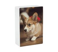 Portasigarette portatile impermeabile scatola di plastica dimensioni normali tasca portasigarette titolare carino Corgi Flip Open Storage Case per uomini donne