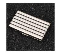 Portasigarette Portatile, Scatola For Fumatori In Metallo Con Design A Scanalatura Ondulata Rigida, Portasigarette Con Clip A Molla Bifacciale For 10/12/16/20 Sigarette Normali(12,Silver)