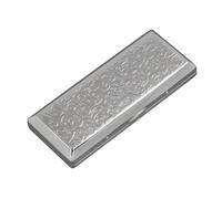 Portasigarette Portatile, Scatola For Fumatori Rigida In Metallo, Portasigarette Tascabile Con Clip A Molla Su Entrambi I Lati For 14 Sigarette Slim O 10 Sigarette Normali(Silver)