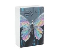 Portasigarette rigido a forma di farfalla a forma di squama di pesce, portatile e impermeabile, per uomini e donne