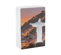 Portasigarette - Rio Christ The Redeemer City, scatola impermeabile con chiusura di sicurezza, portasigarette portatile da viaggio con capacità di 20 sigarette, accessori per fumatori unisex per uomin