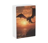 Portasigarette Sea Sunset Flying Dragon - impermeabile e a prova di schiacciamento, custodia per 20 sigarette king size, scatola portatile da viaggio tascabile per uomini e donne