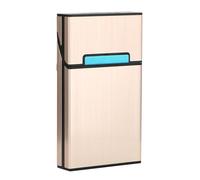 Portasigarette Slim da Donna, Portasigarette con Coperchio Magnetico in Lega di Alluminio Contiene 20 Sigarette Slim, Portaoggetti per Tabacco,A