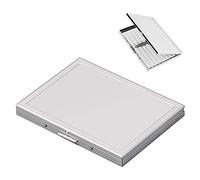 Portasigarette sottile, in acciaio inox, di colore argento