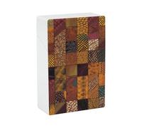 Portasigarette stile africano patchwork per King Size standard 85 mm 20 capacità push to open shell scatola per sigarette portatile e impermeabile per uomini donne porta sigarette tascabile, Cig Ac