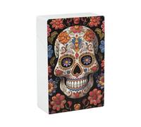 Portasigarette Sugar Skulls, portasigarette impermeabile antiurto, portasigarette compatto da viaggio, design resistente e antigraffio per uomini e donne