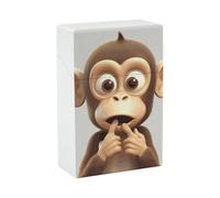 Portasigarette The Silent Monkey per scatola King Size da 85 mm con capacità di 20 sigarette, in plastica antiurto, per uomo e donna, portatile