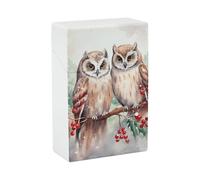 Portasigarette Two Owls on The Tree, portasigarette compatto da viaggio, design resistente e antigraffio per uomini e donne