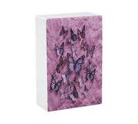 Portasigarette vintage con farfalle su sfondo viola, per uomini e donne, scatola per sigarette e accessori per fumare, 20 contenitori per fumo, 97 mm, king size